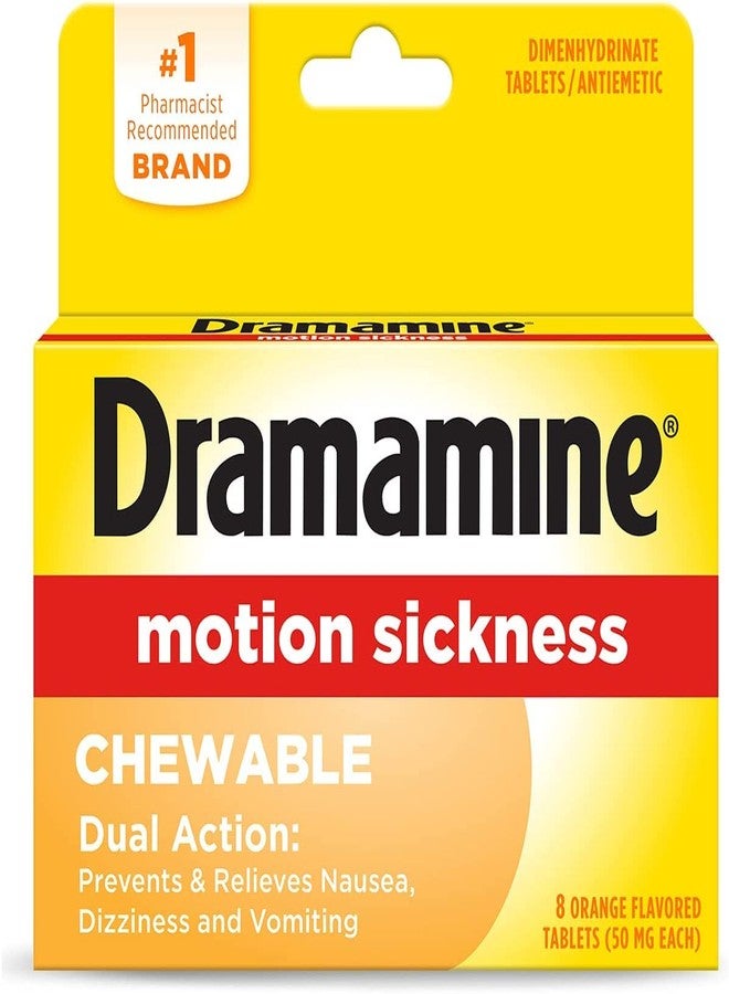 Dramamine Chewable Motion Sickness Relief, 8 Tablets each (Pack of 5) - Image 5